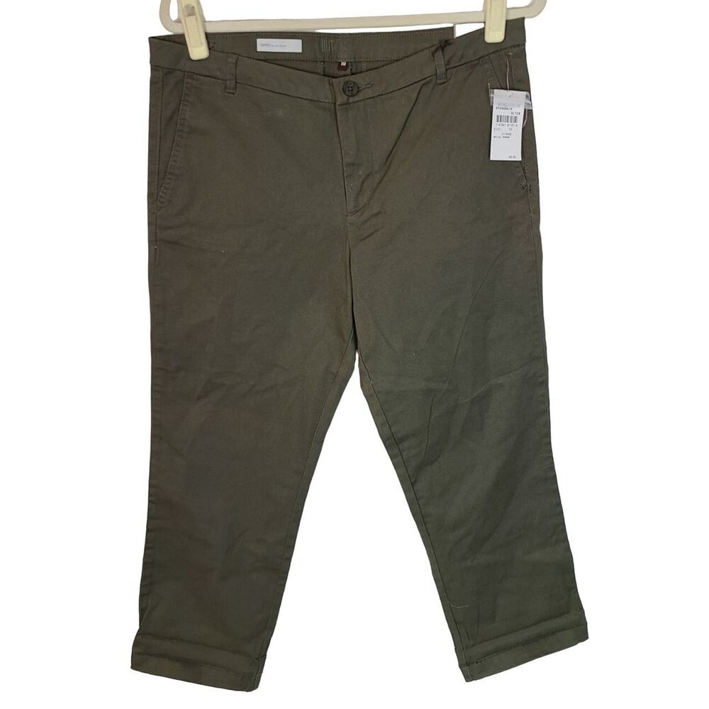 Kut From The Kloth Womens Gwen Relaxed Trouser Cropped Pants Size 10 Minimalist